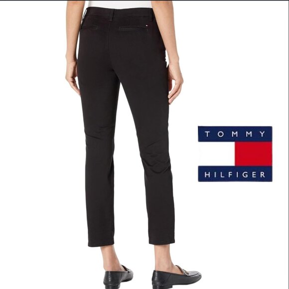 Tommy Hilfiger Women's Size 14 Hampton Chino Pants - Black 👖 | Stylish & Comfy - Picture 2 of 3